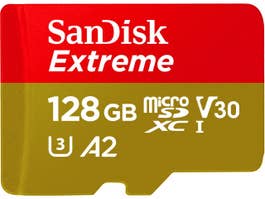 sanDisk extreme 128gb microsd card drops to a bargain $28.42.
