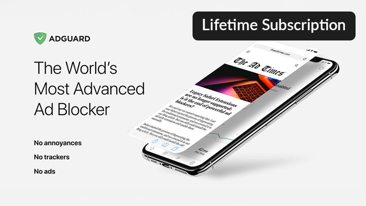 secure a lifetime of ad-free browsing with adguard.