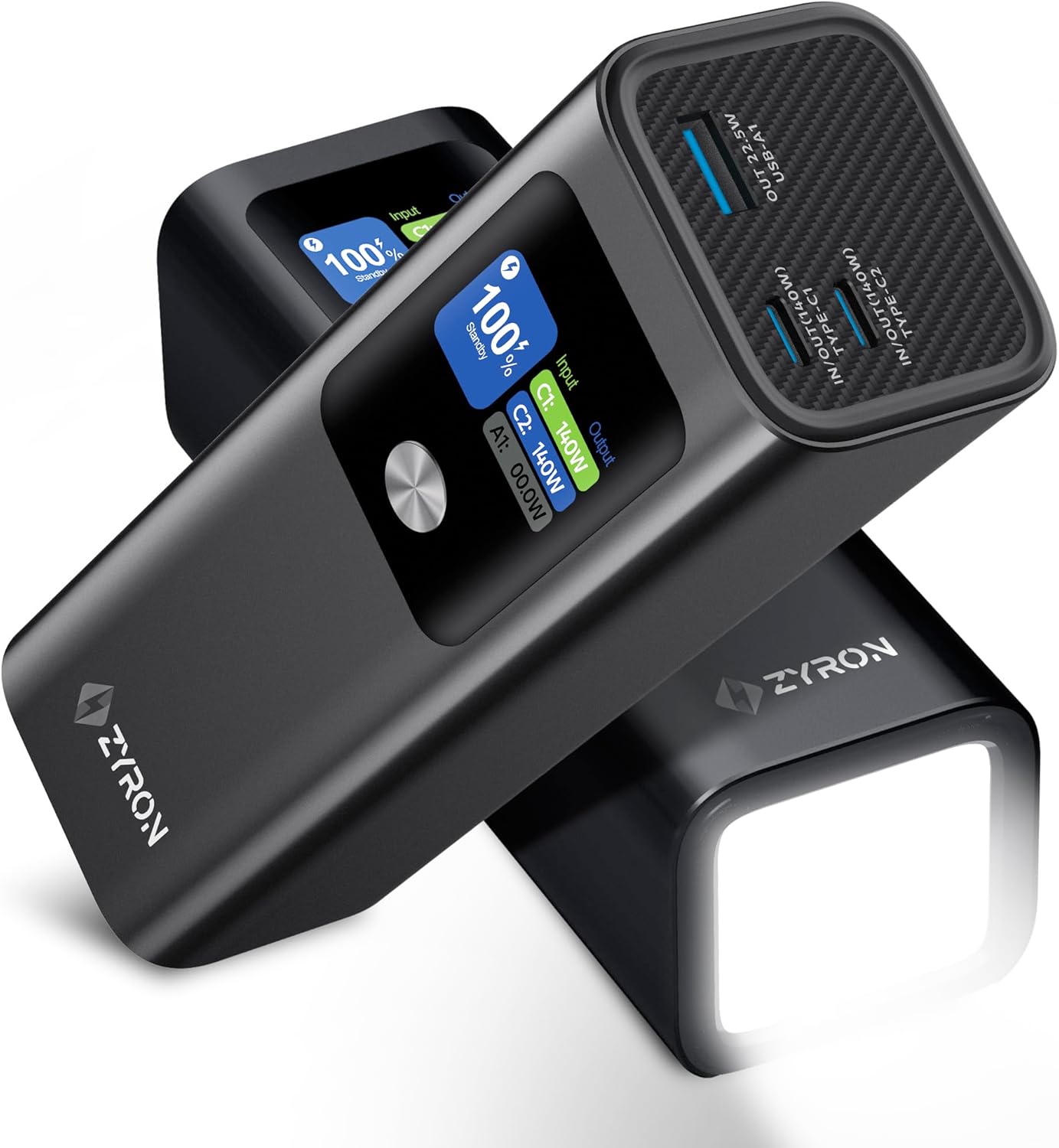 Zyron's 140W PD3.1 Power Bank: Unleash Ultimate Laptop Charging.